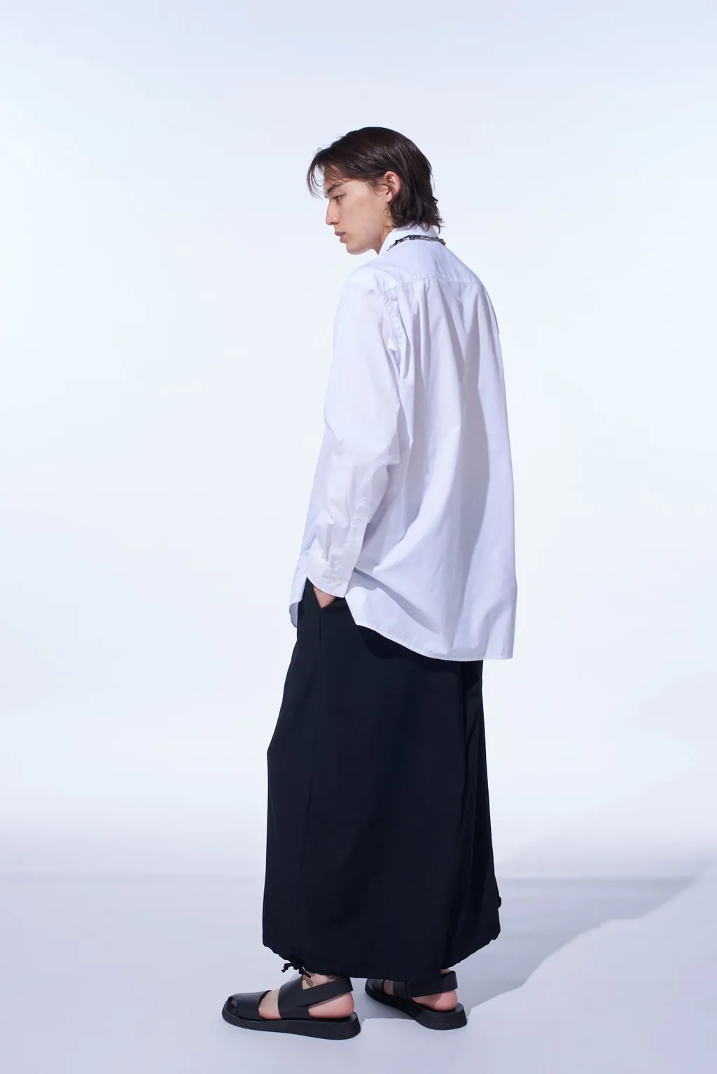 Cotton Broad Loose-Fit Regular Collar Shirt