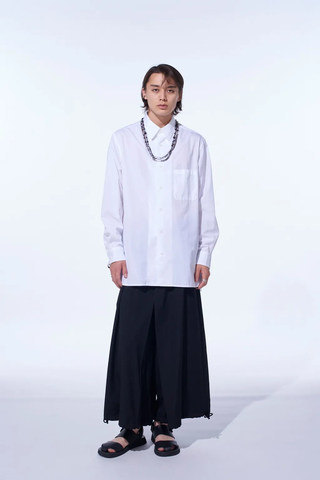 Cotton Broad Loose-Fit Regular Collar Shirt