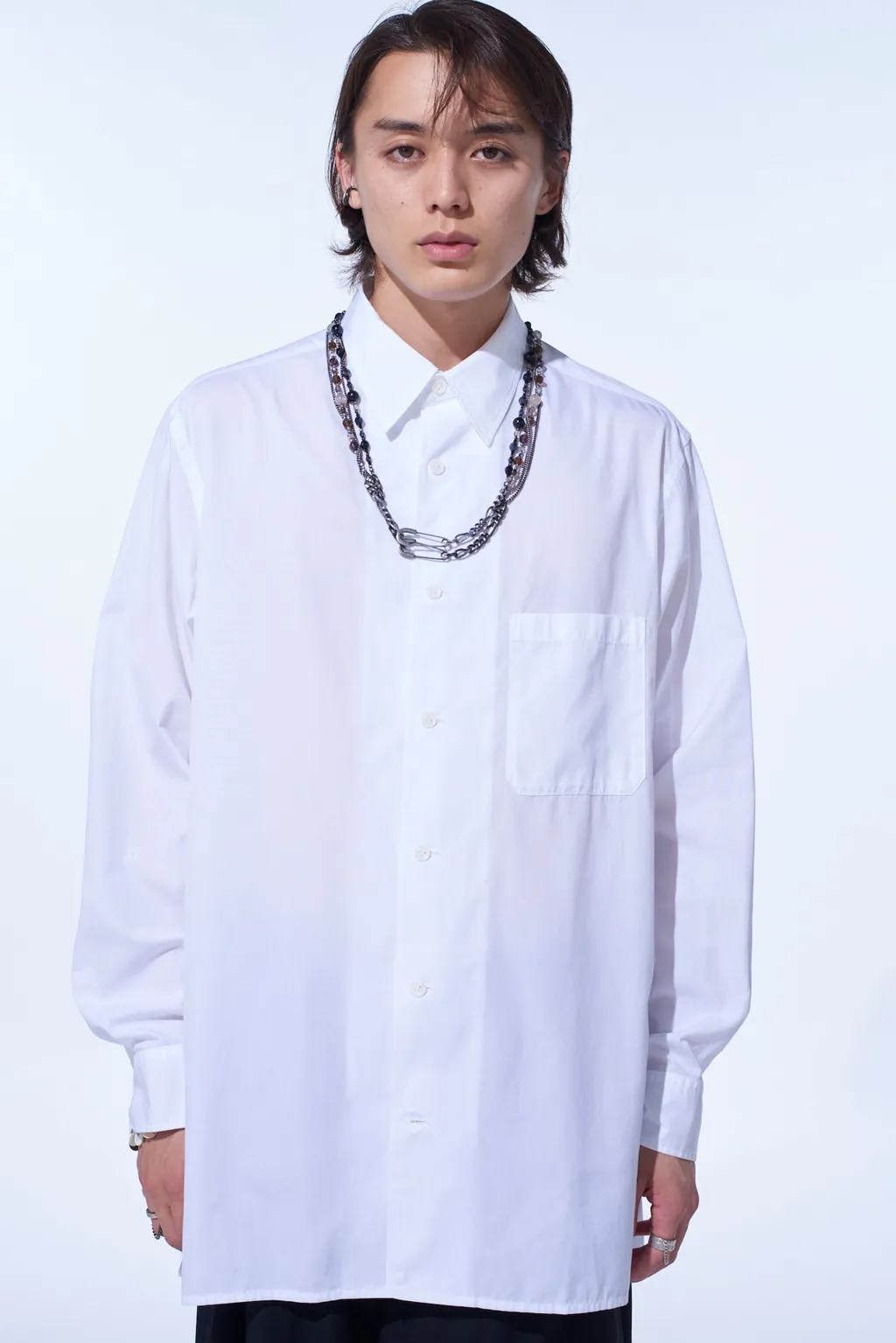 Cotton Broad Loose-Fit Regular Collar Shirt