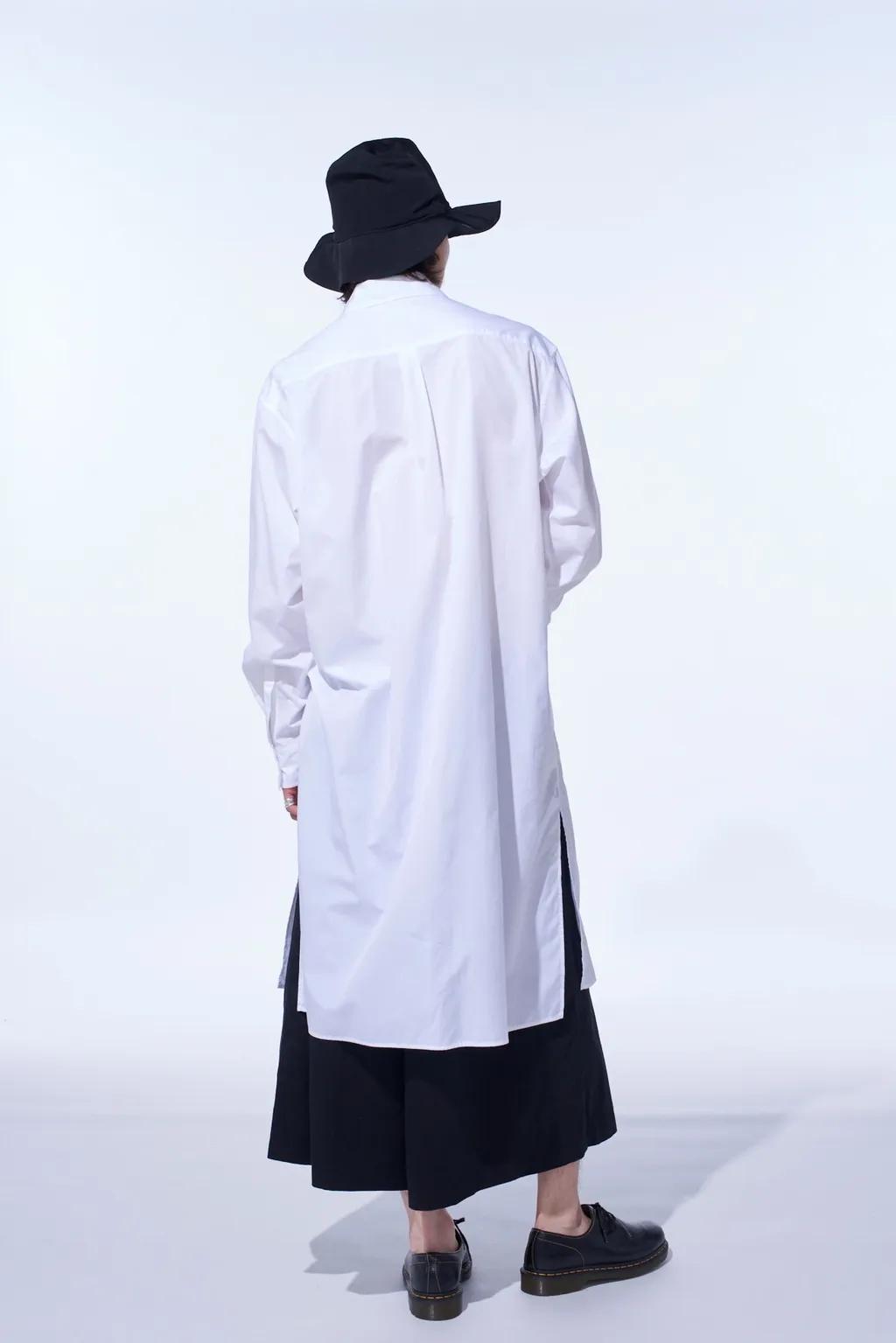 Cotton Broad Regular Collar Long Shirt
