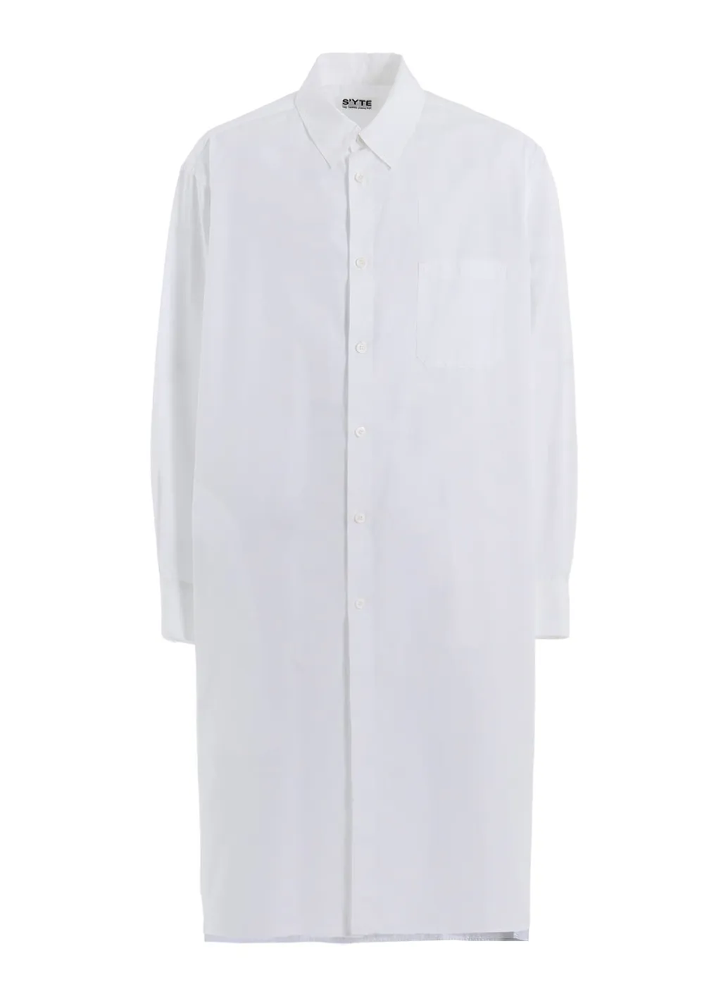 Cotton Broad Regular Collar Long Shirt