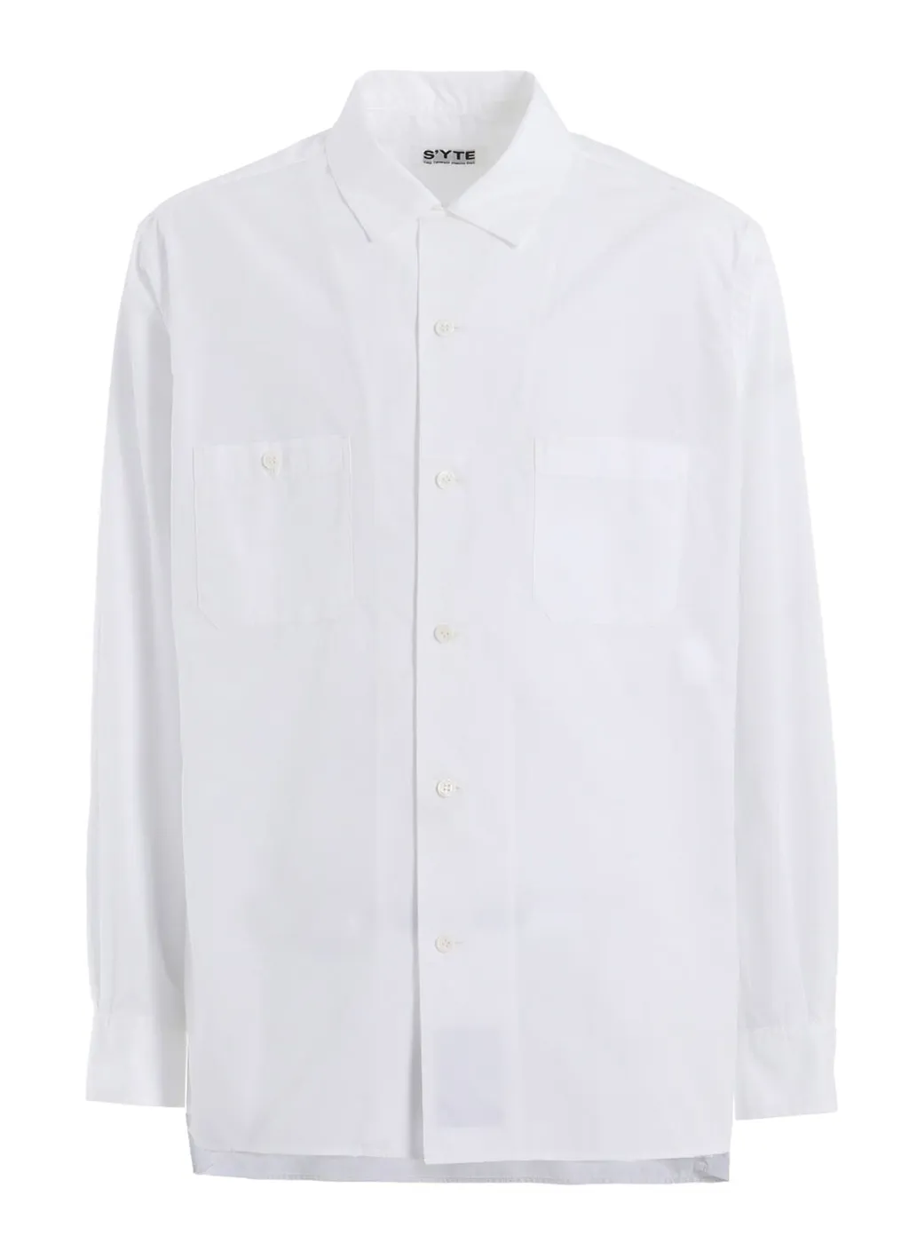 Cotton Broad Loose-Fit Open Collar Shirt
