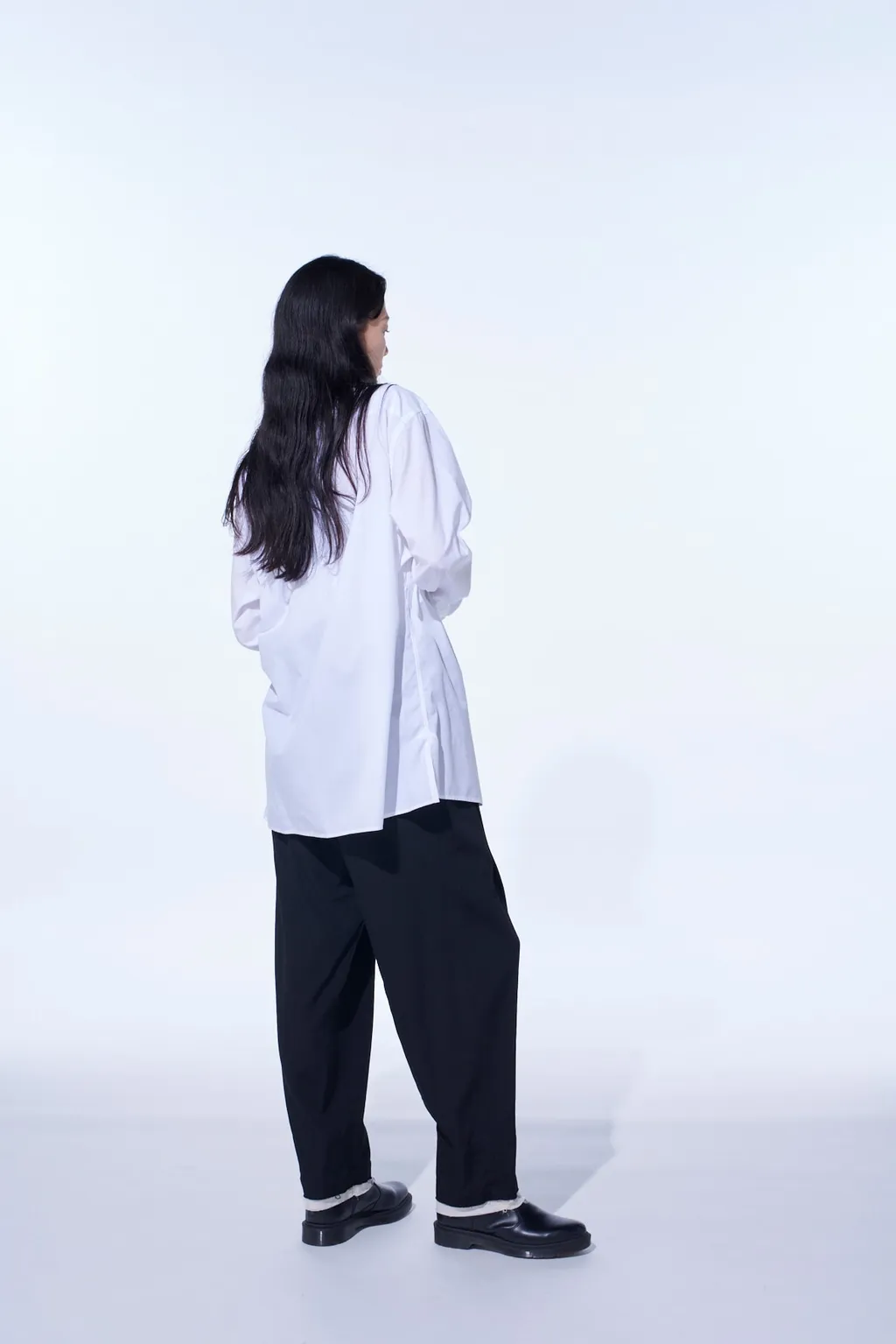 Cotton Broad Loose-Fit Open Collar Shirt