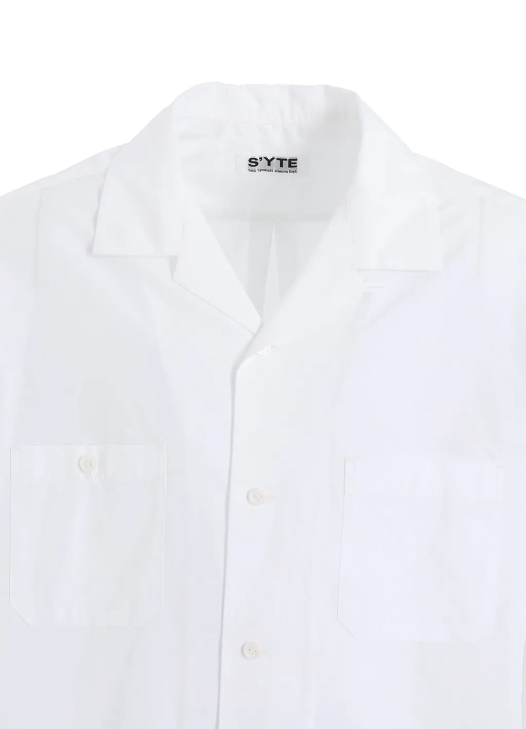 Cotton Broad Loose-Fit Open Collar Shirt