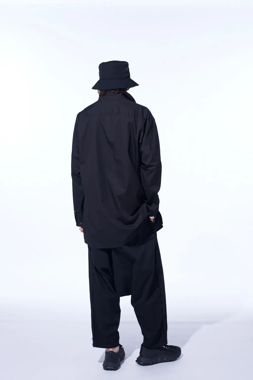 Cotton Broad Stand Collar Zipper Shirt