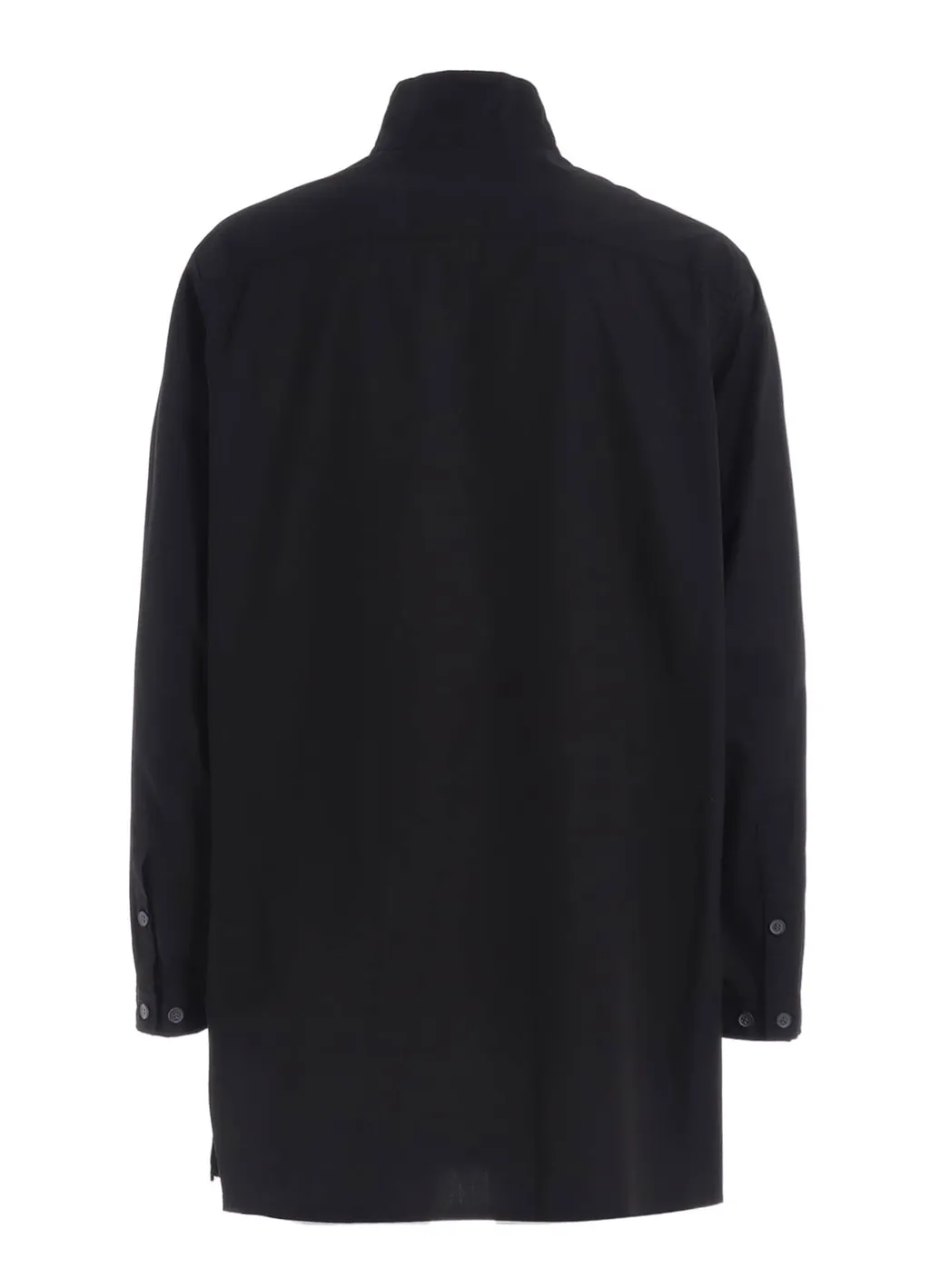 Cotton Broad Stand Collar Zipper Shirt