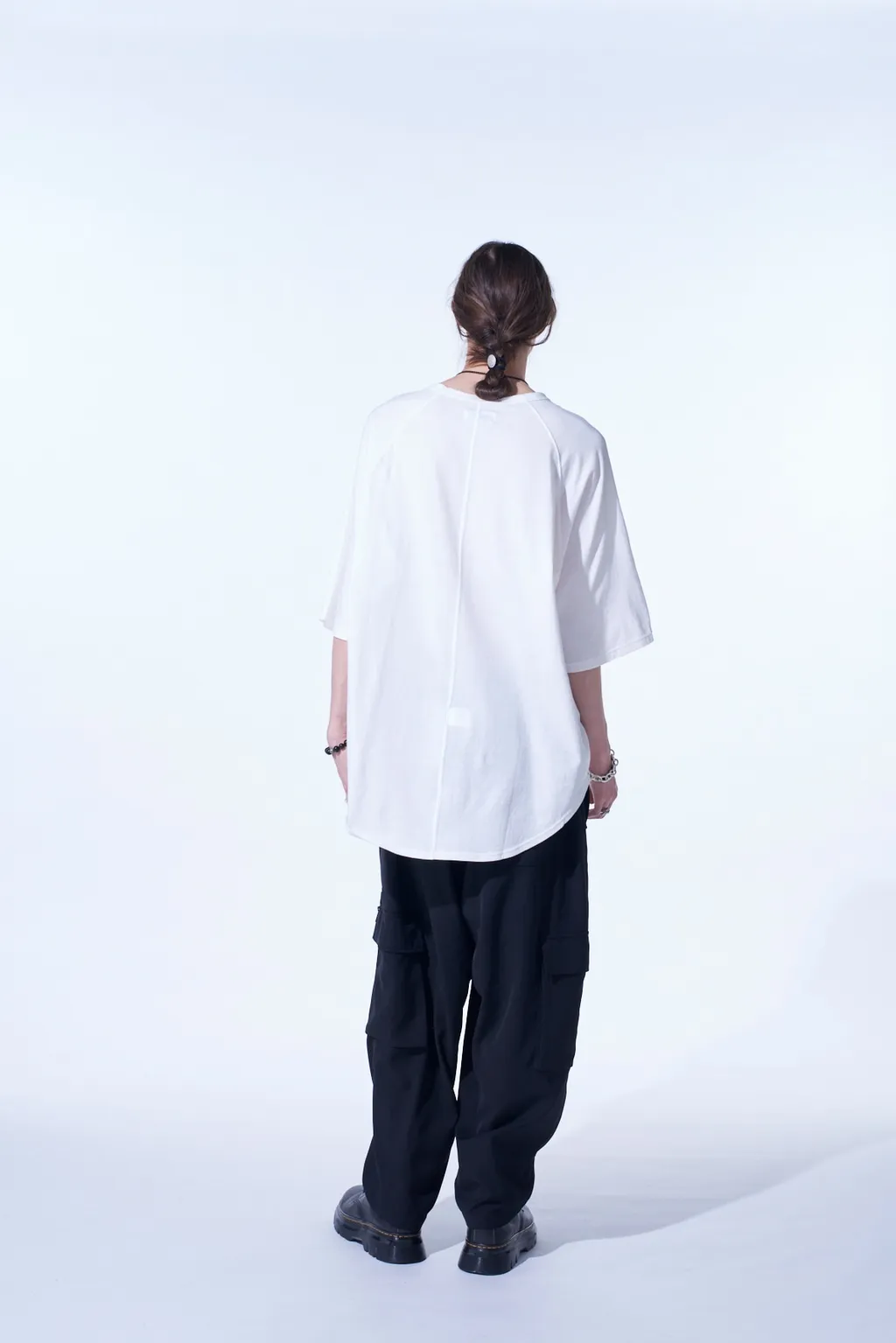 Soft Jersey Back Center Stitch Oversized Raglan Sleeve T-Shirt