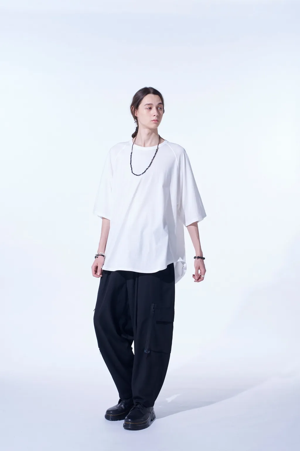 Soft Jersey Back Center Stitch Oversized Raglan Sleeve T-Shirt