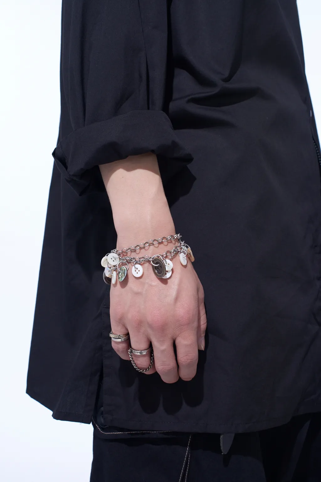 Brass Multi-Button 2Way Necklace
