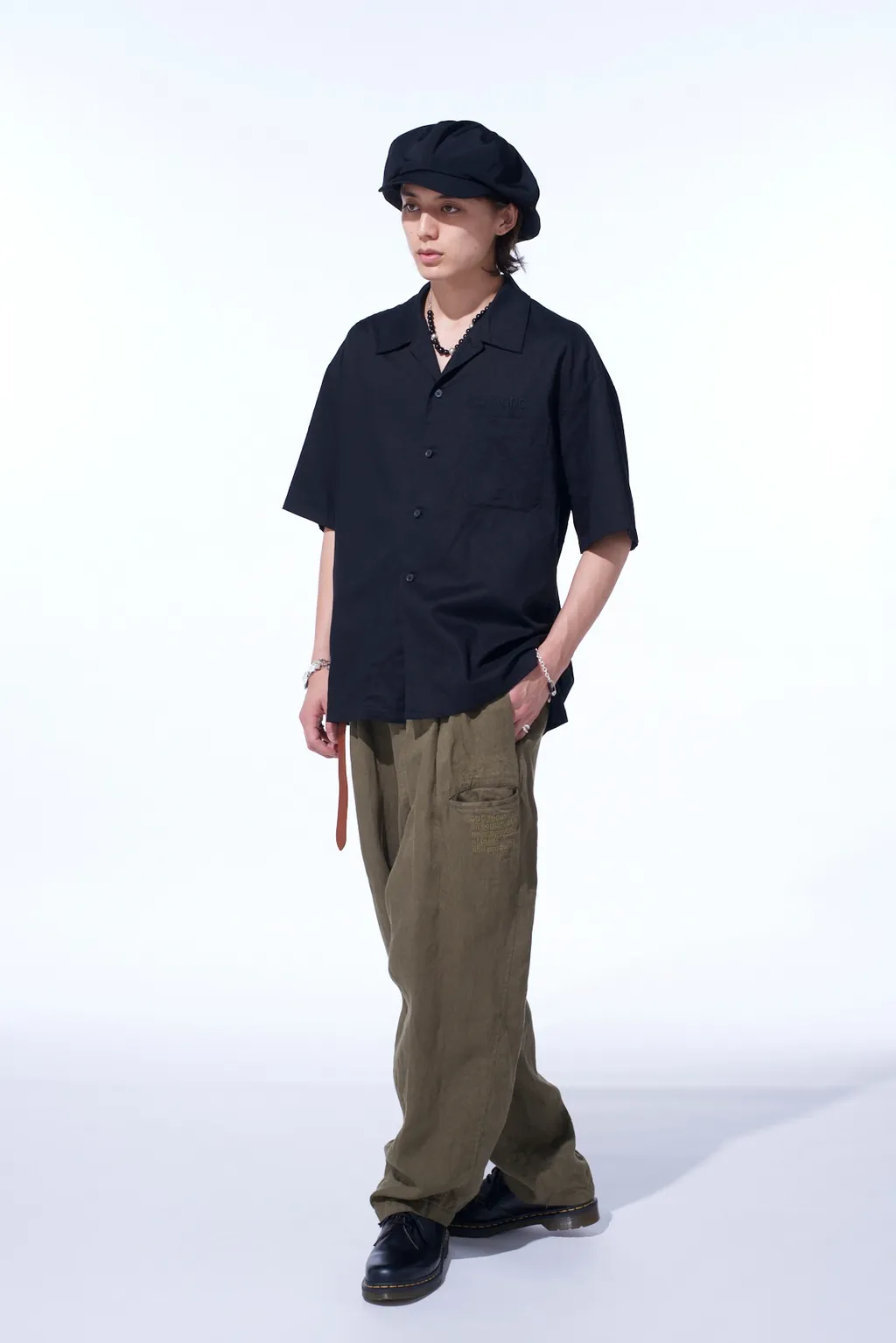 -S’Yte × Gdc Collaborate Collection- Embroidery Open Collar Shirt