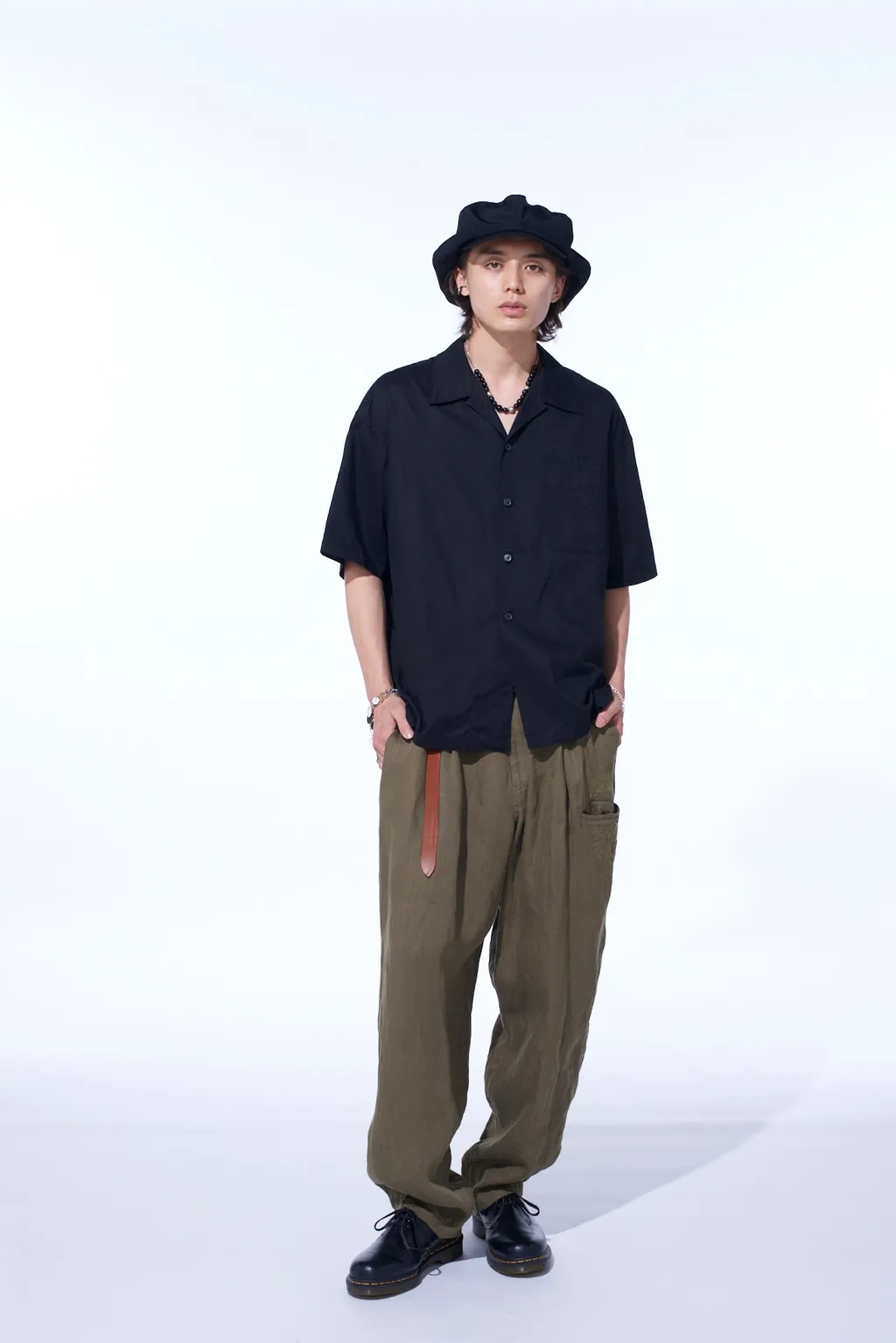 -S’Yte × Gdc Collaborate Collection- Embroidery Open Collar Shirt