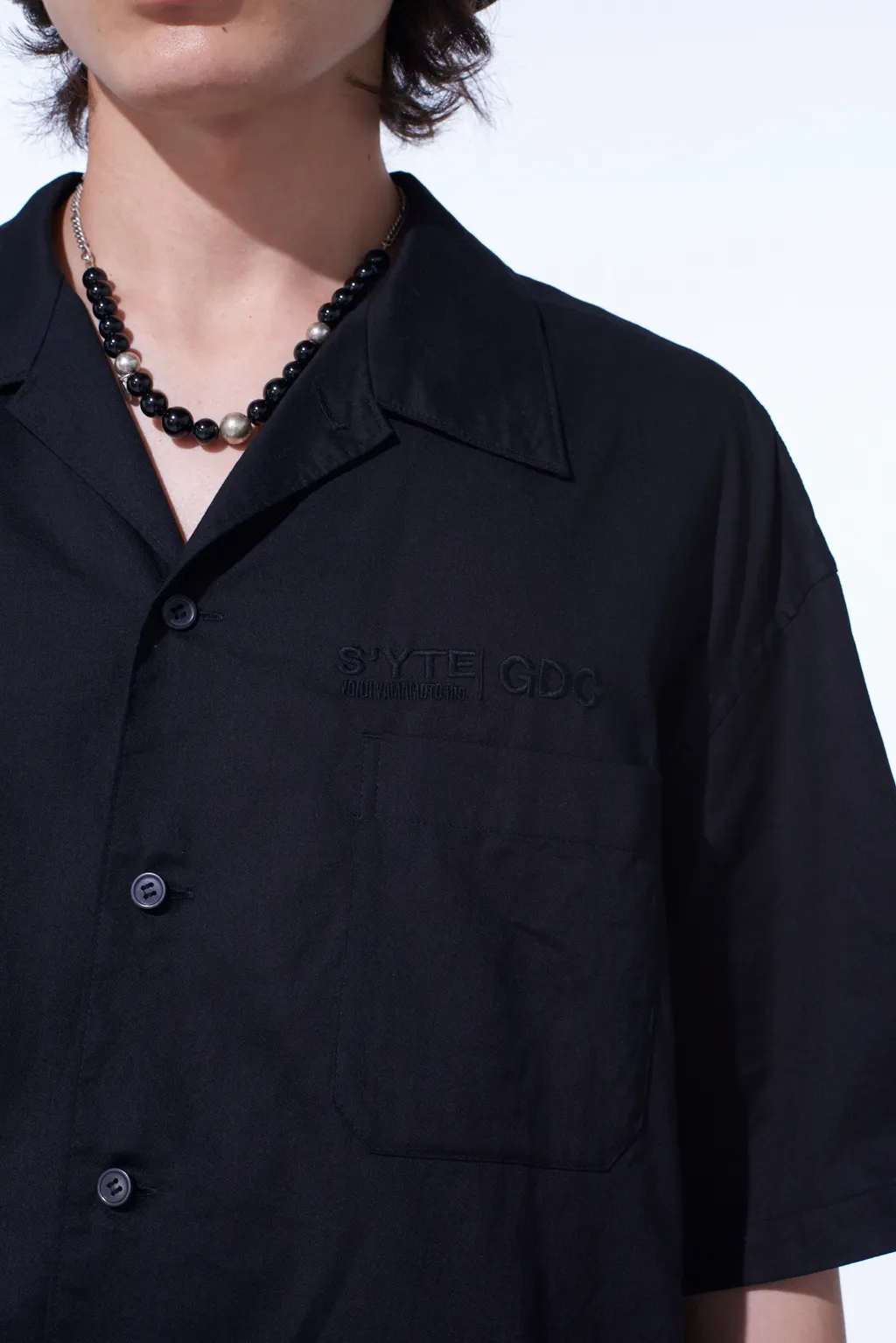 -S’Yte × Gdc Collaborate Collection- Embroidery Open Collar Shirt