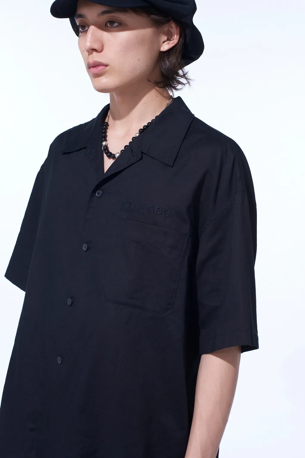 -S’Yte × Gdc Collaborate Collection- Embroidery Open Collar Shirt