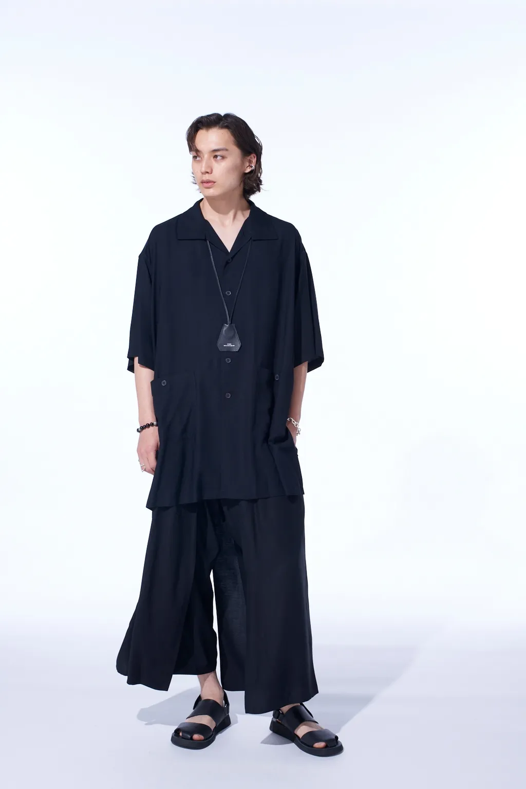 Rayon Twill Layered Pants