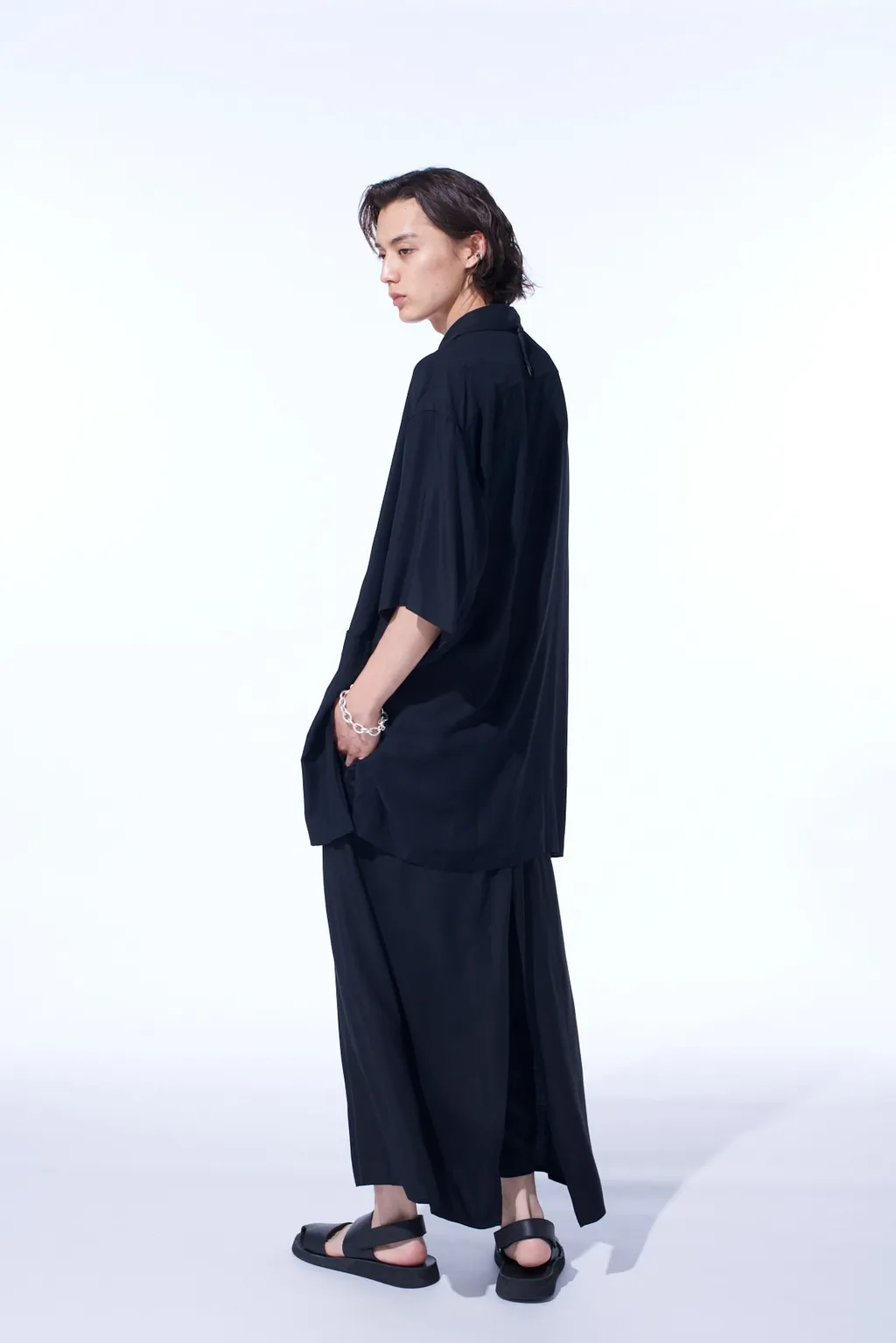 Rayon Twill Layered Pants