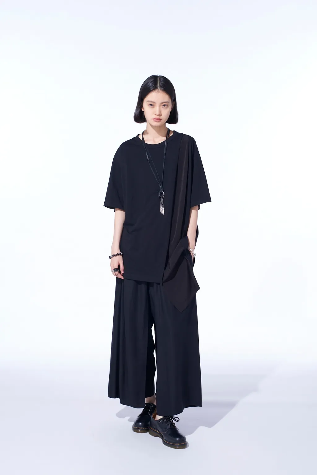 Rayon Twill Layered Pants