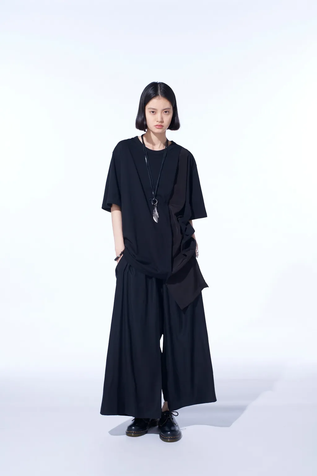 Rayon Twill Layered Pants