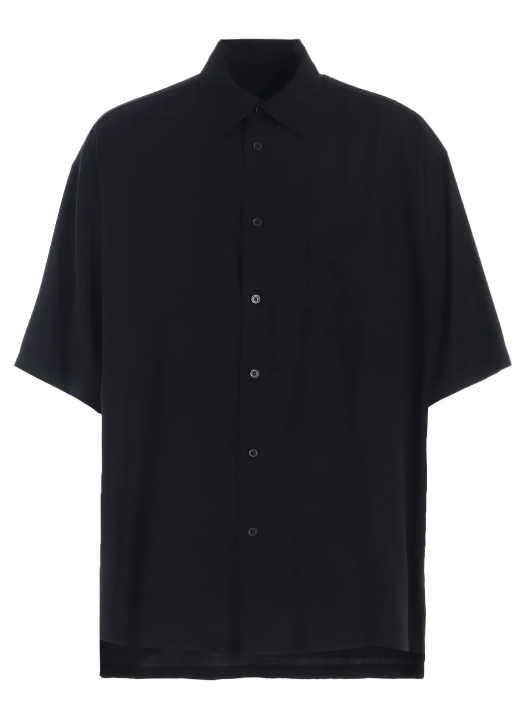 Rayon Twill Oversized Short-Sleeve Shirt