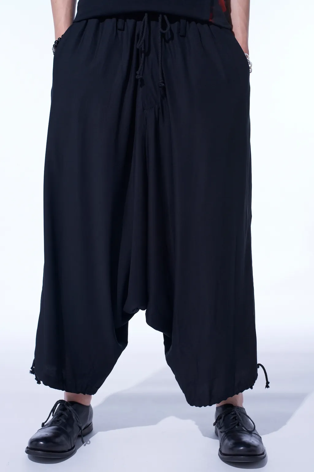 Rayon Twill Balloon Sarouel Pants