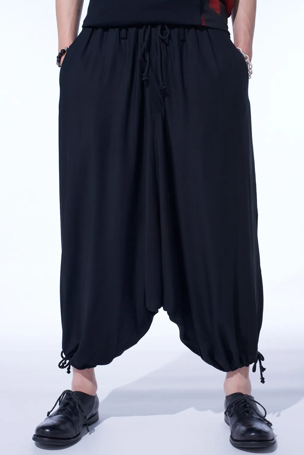 Rayon Twill Balloon Sarouel Pants