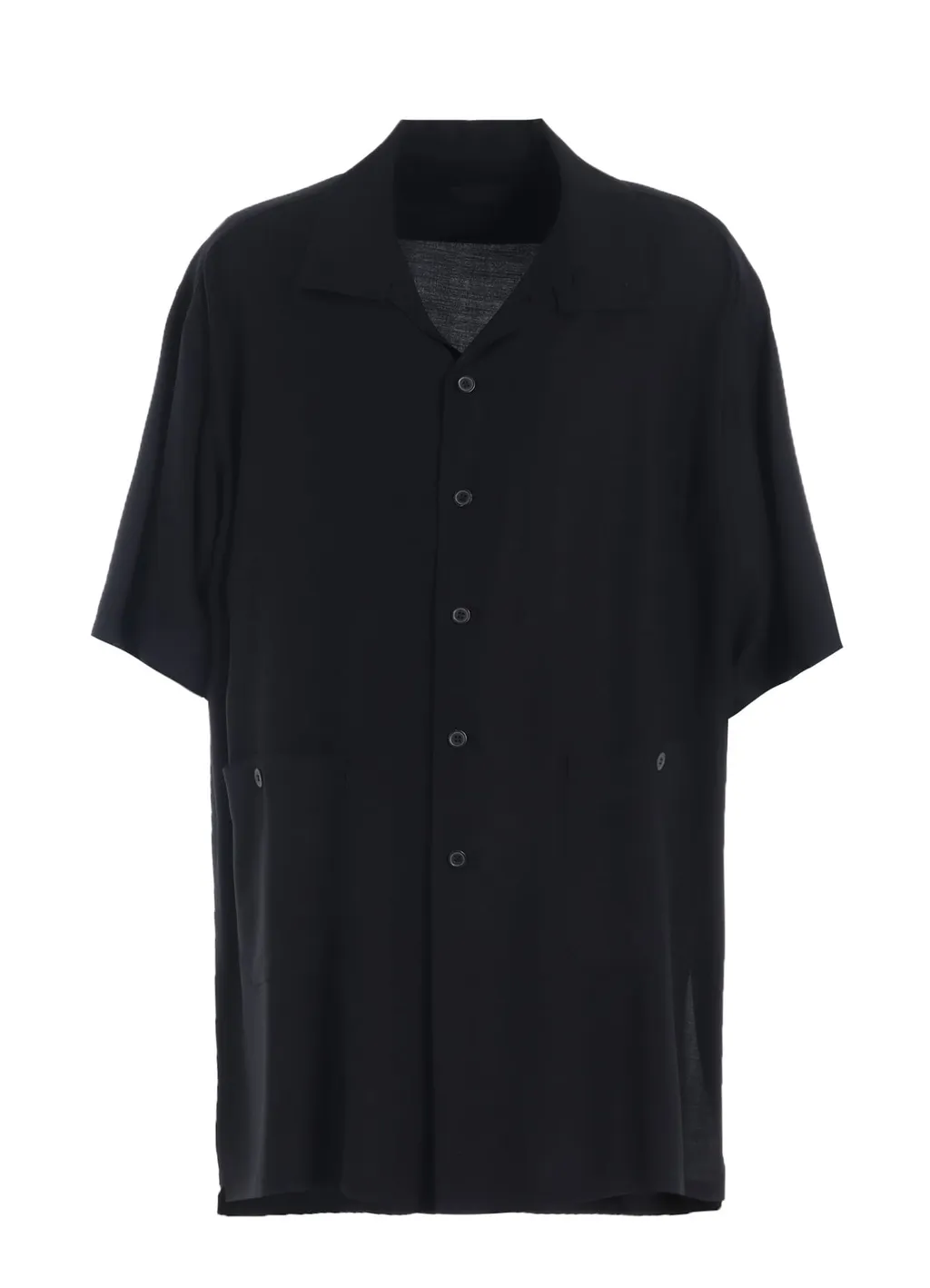 Rayon Twill Oversized Stand Collar Shirt