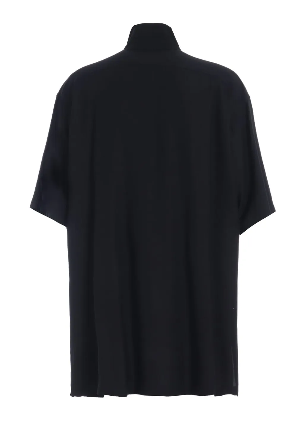 Rayon Twill Oversized Stand Collar Shirt