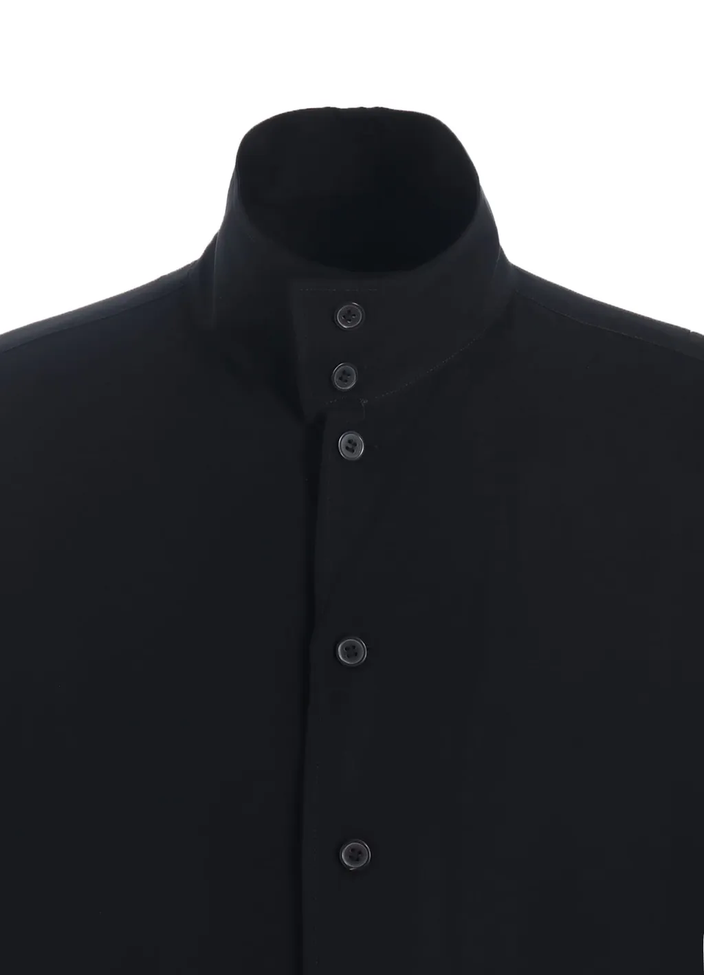 Rayon Twill Oversized Stand Collar Shirt
