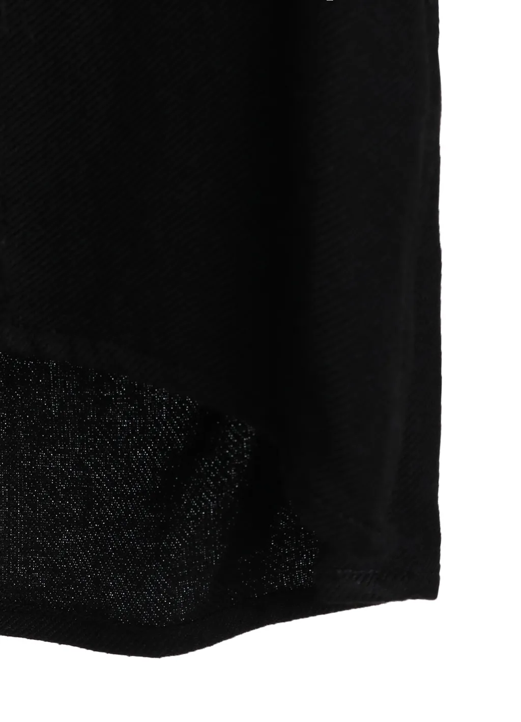 Viscose Twill Cut-Off Open-Collar Shirt