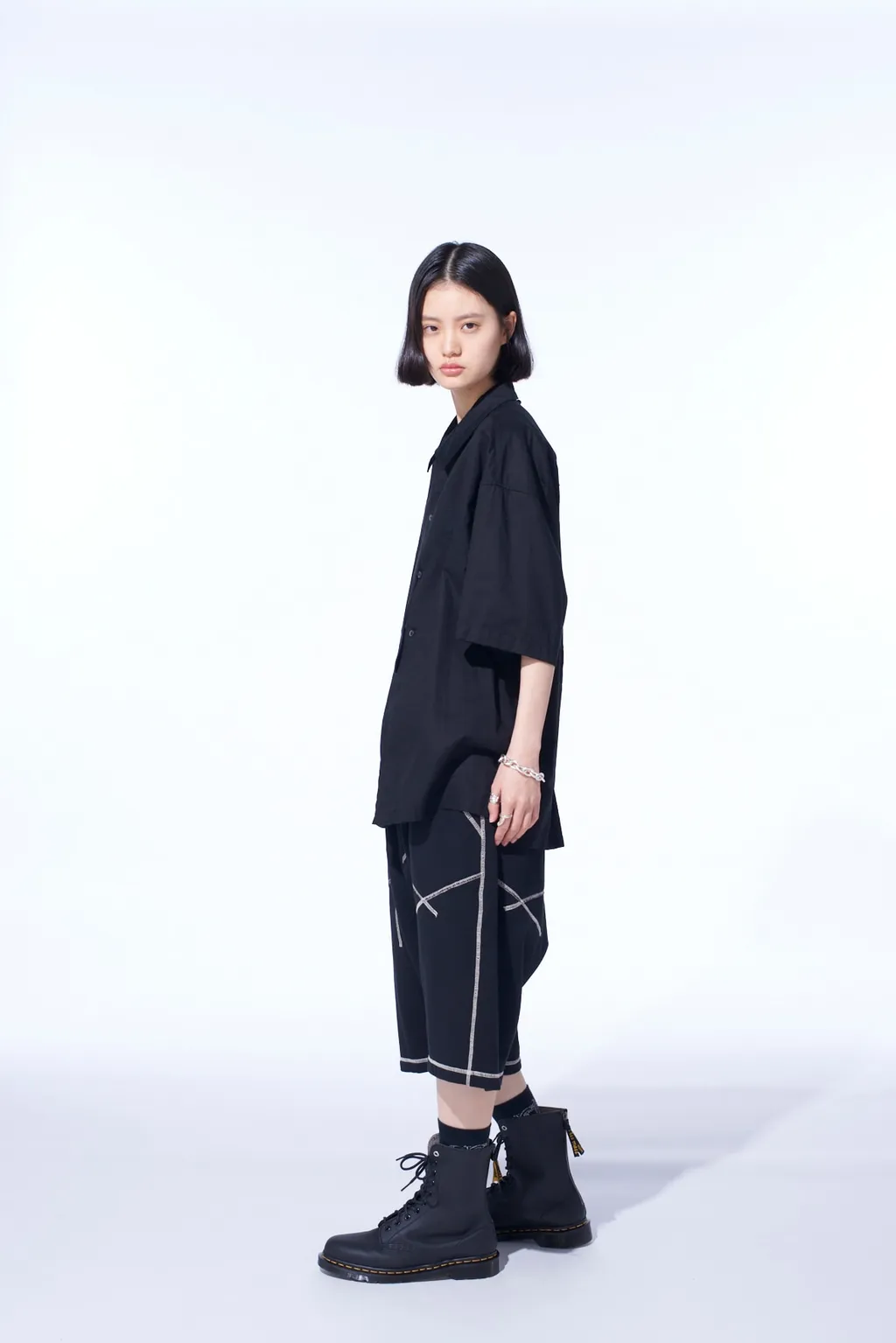 Baroque Embroidery Open-Collar Shirt