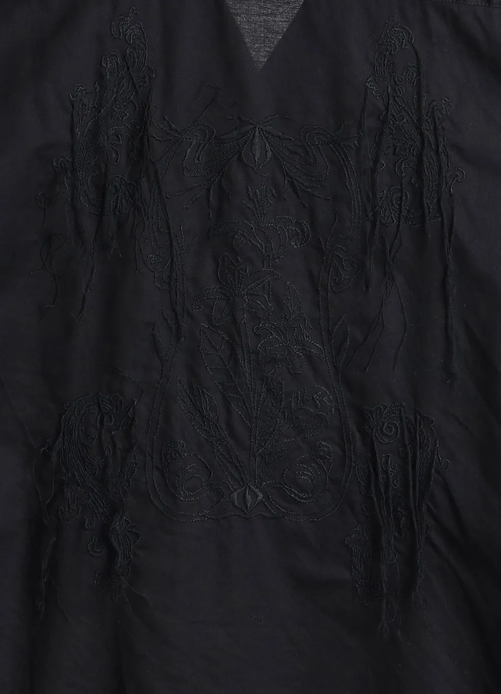 Baroque Embroidery Open-Collar Shirt