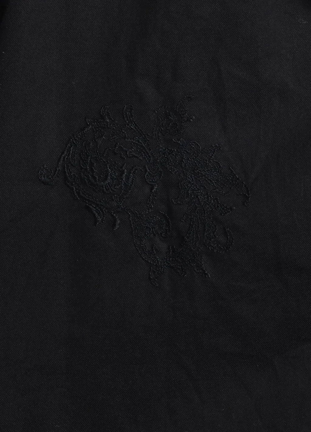 Baroque Embroidery Open-Collar Shirt