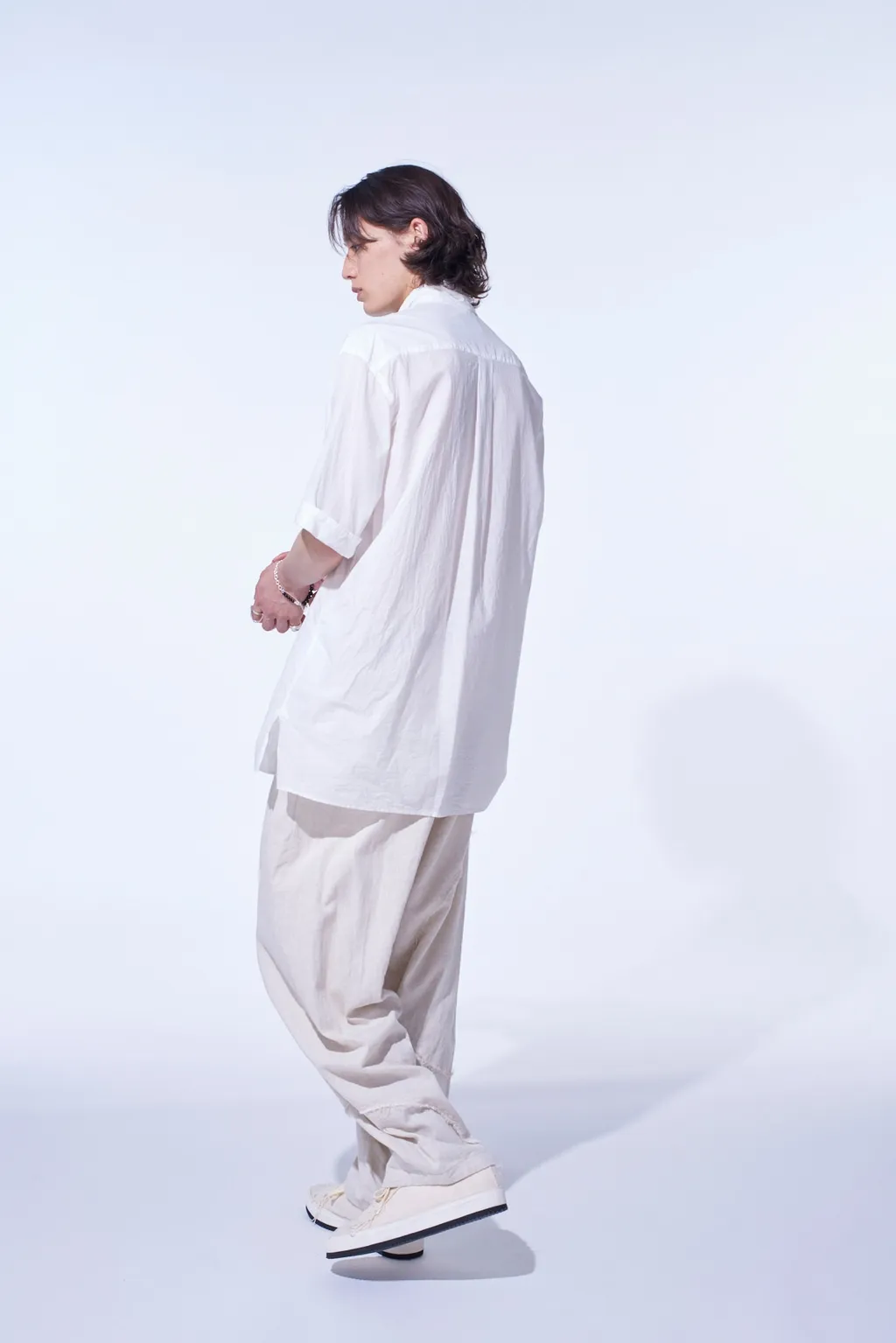Cotton Silk Loan Short-Sleeve Stall Shirt