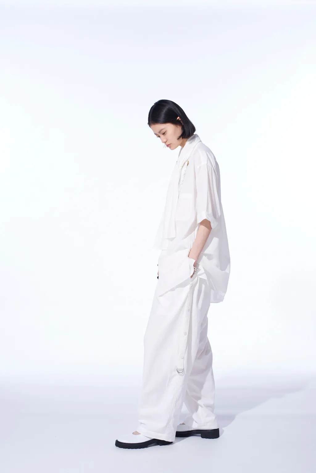 Cotton Silk Loan Short-Sleeve Stall Shirt