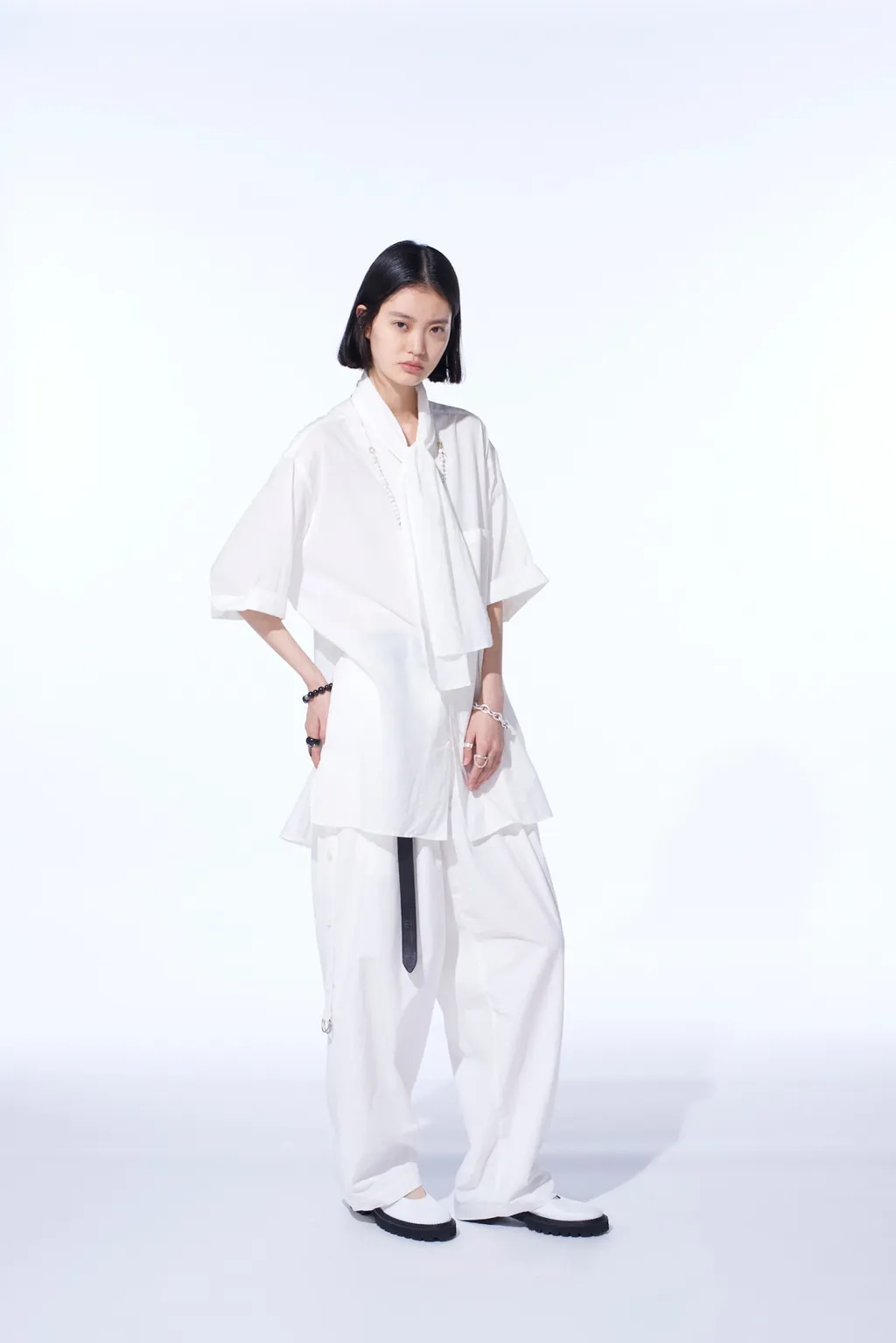 Cotton Silk Loan Short-Sleeve Stall Shirt