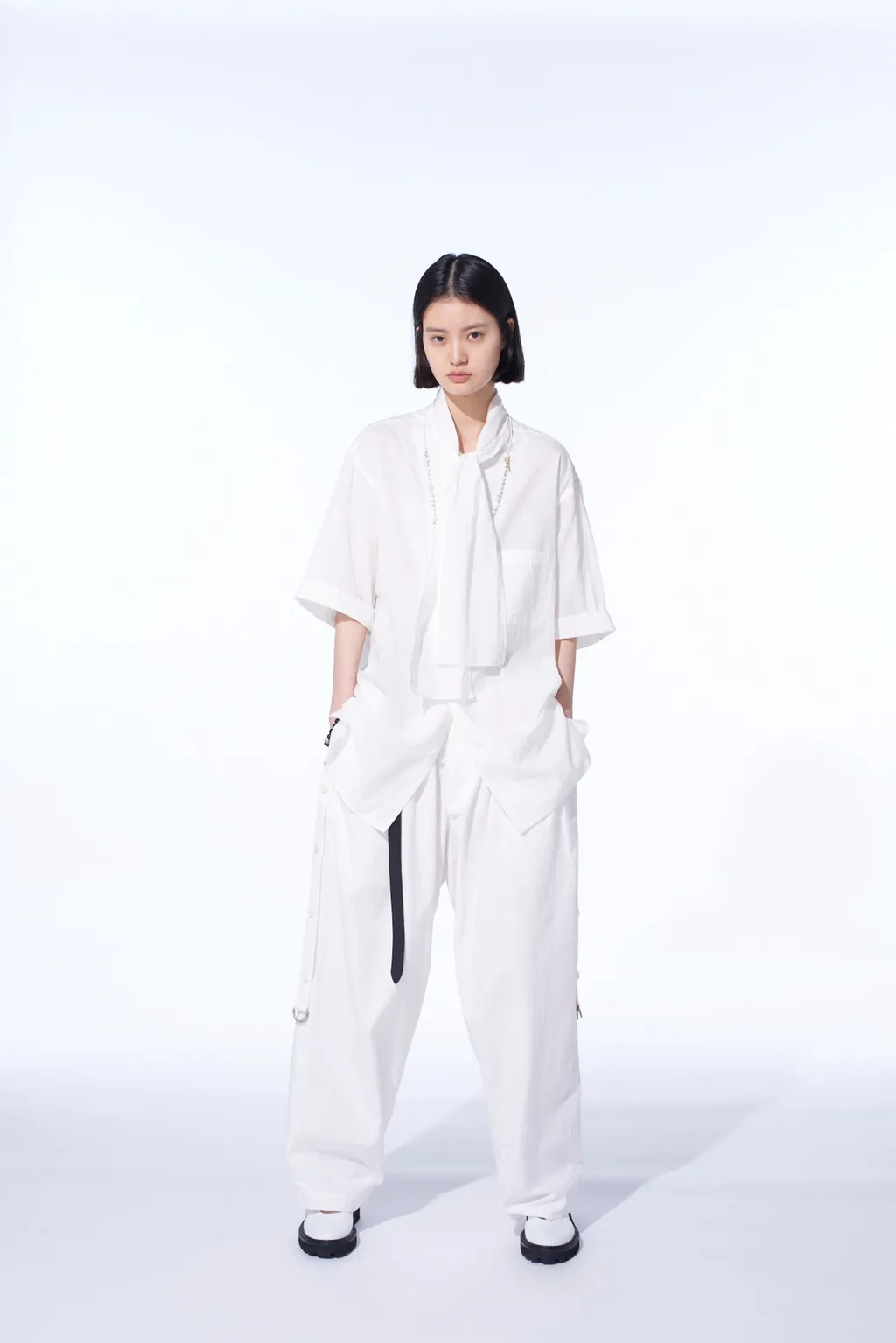 Cotton Silk Loan Short-Sleeve Stall Shirt
