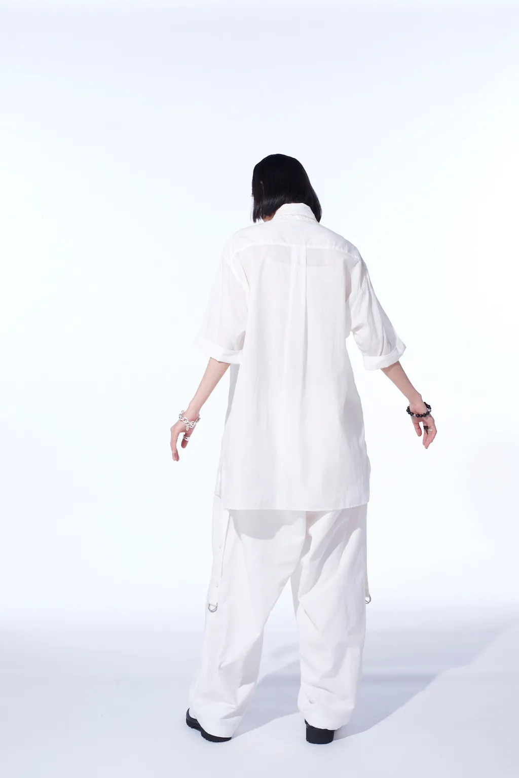 Cotton Silk Loan Short-Sleeve Stall Shirt