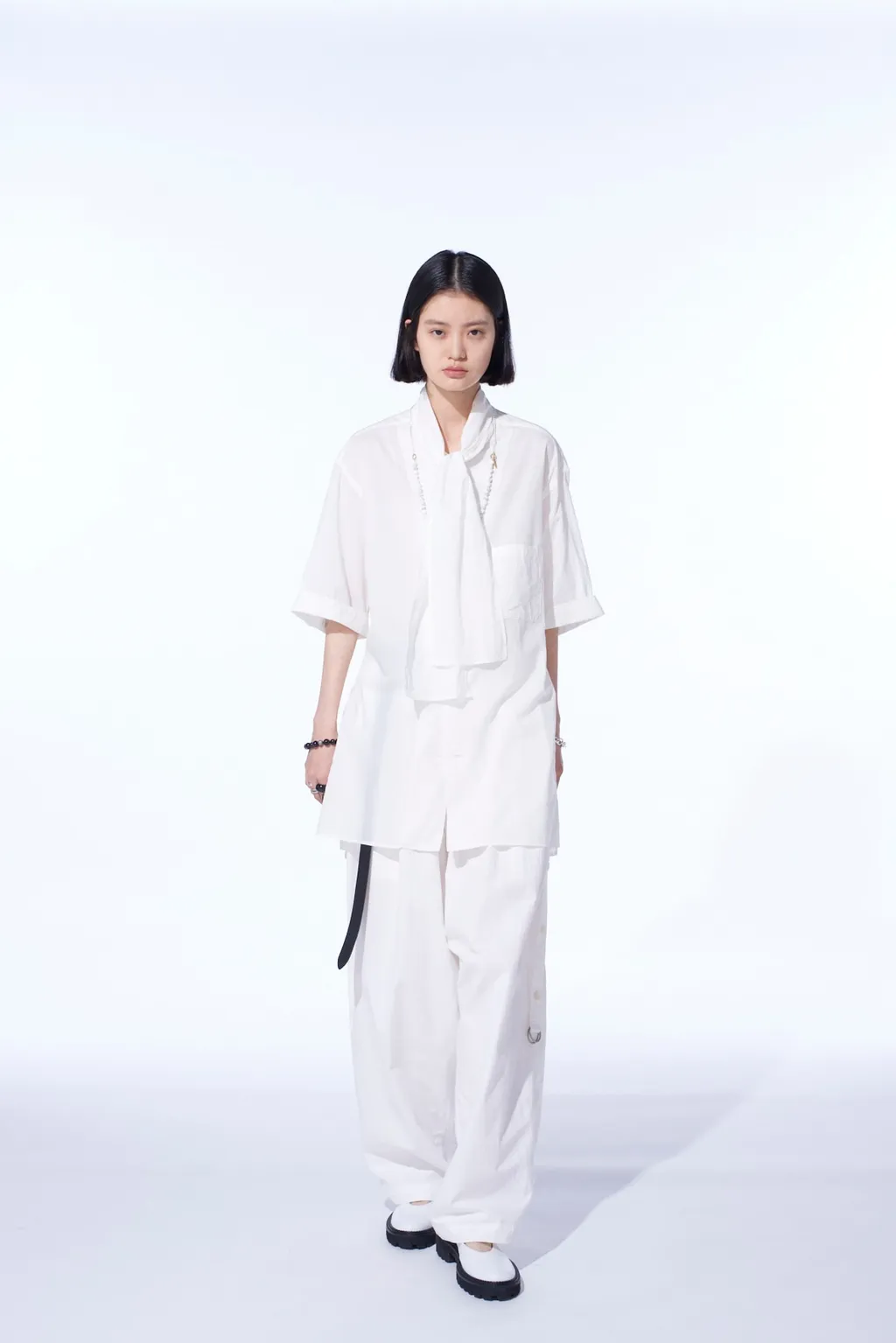 Cotton Silk Loan Short-Sleeve Stall Shirt