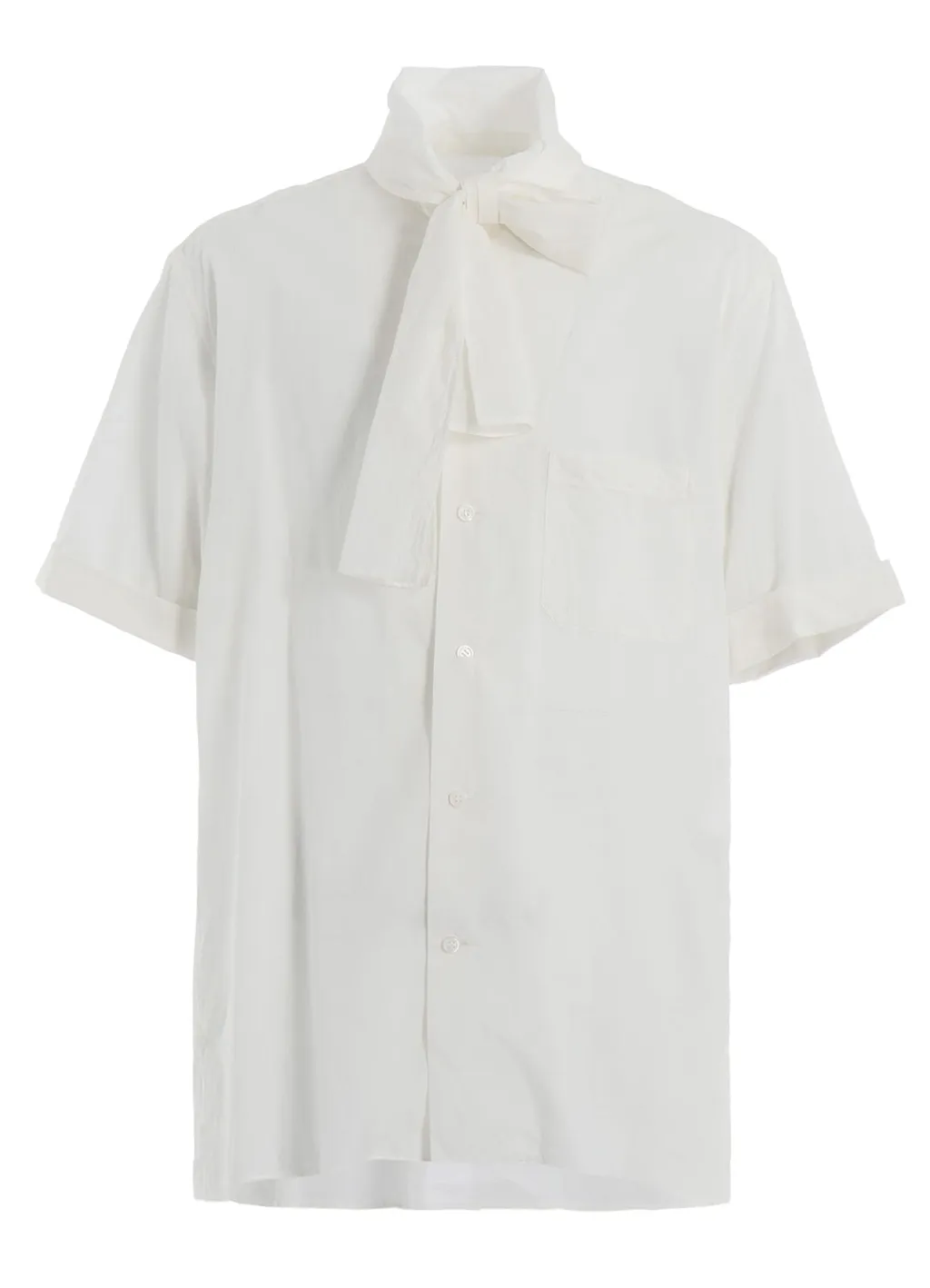 Cotton Silk Loan Short-Sleeve Stall Shirt