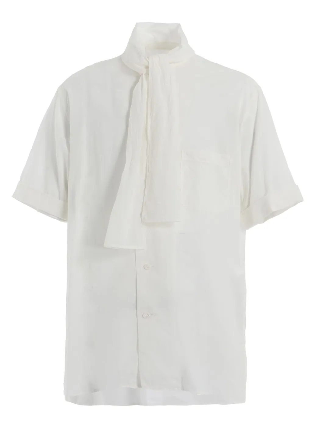 Cotton Silk Loan Short-Sleeve Stall Shirt