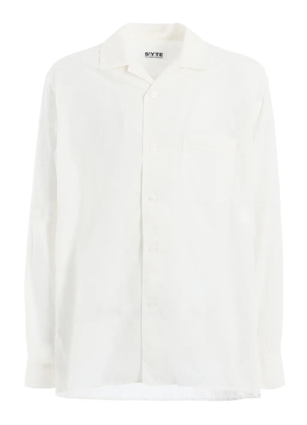 Cotton Silk Loan Loose-Fit Open Collar Shirt