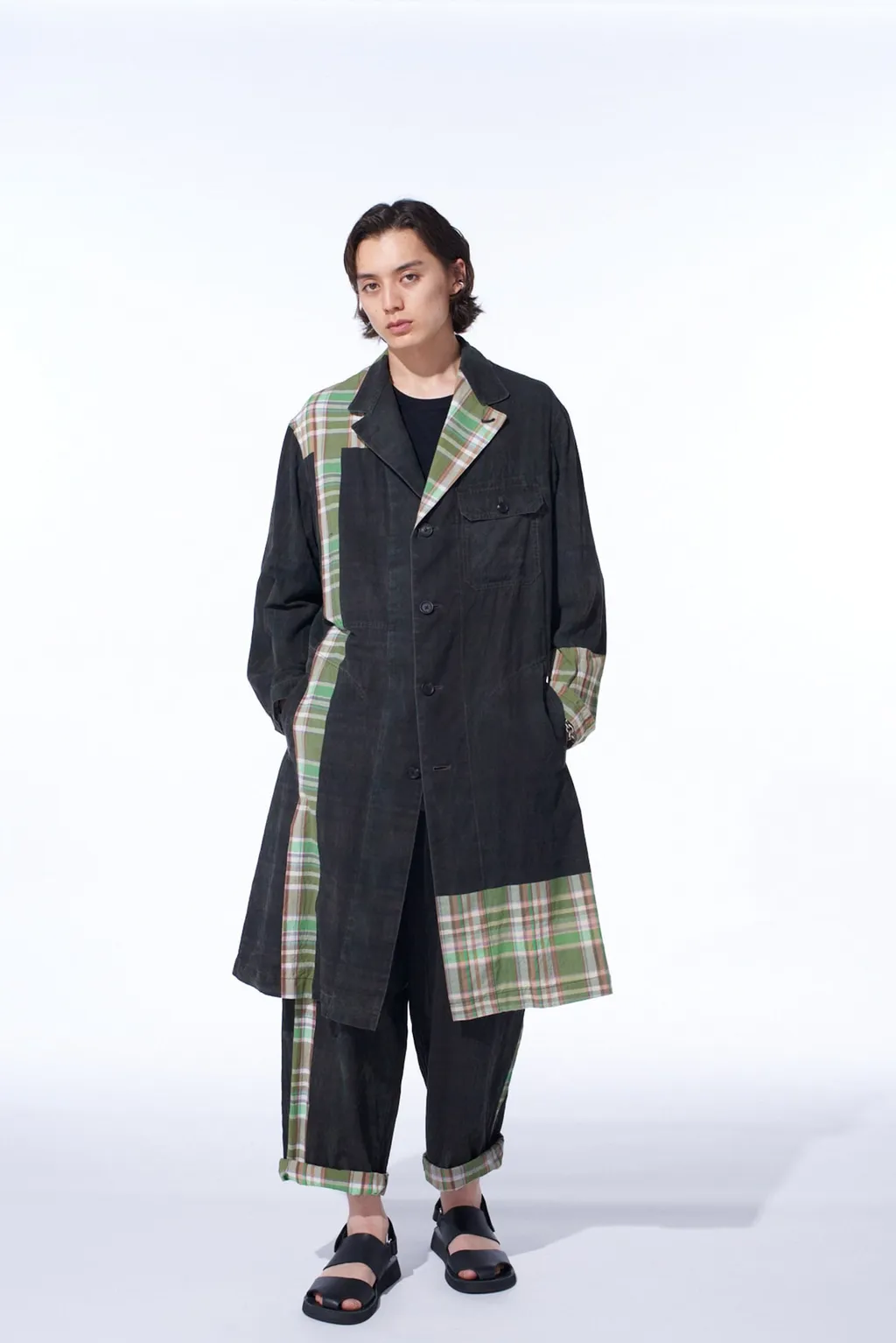 Madras Check Pigment Print Coat