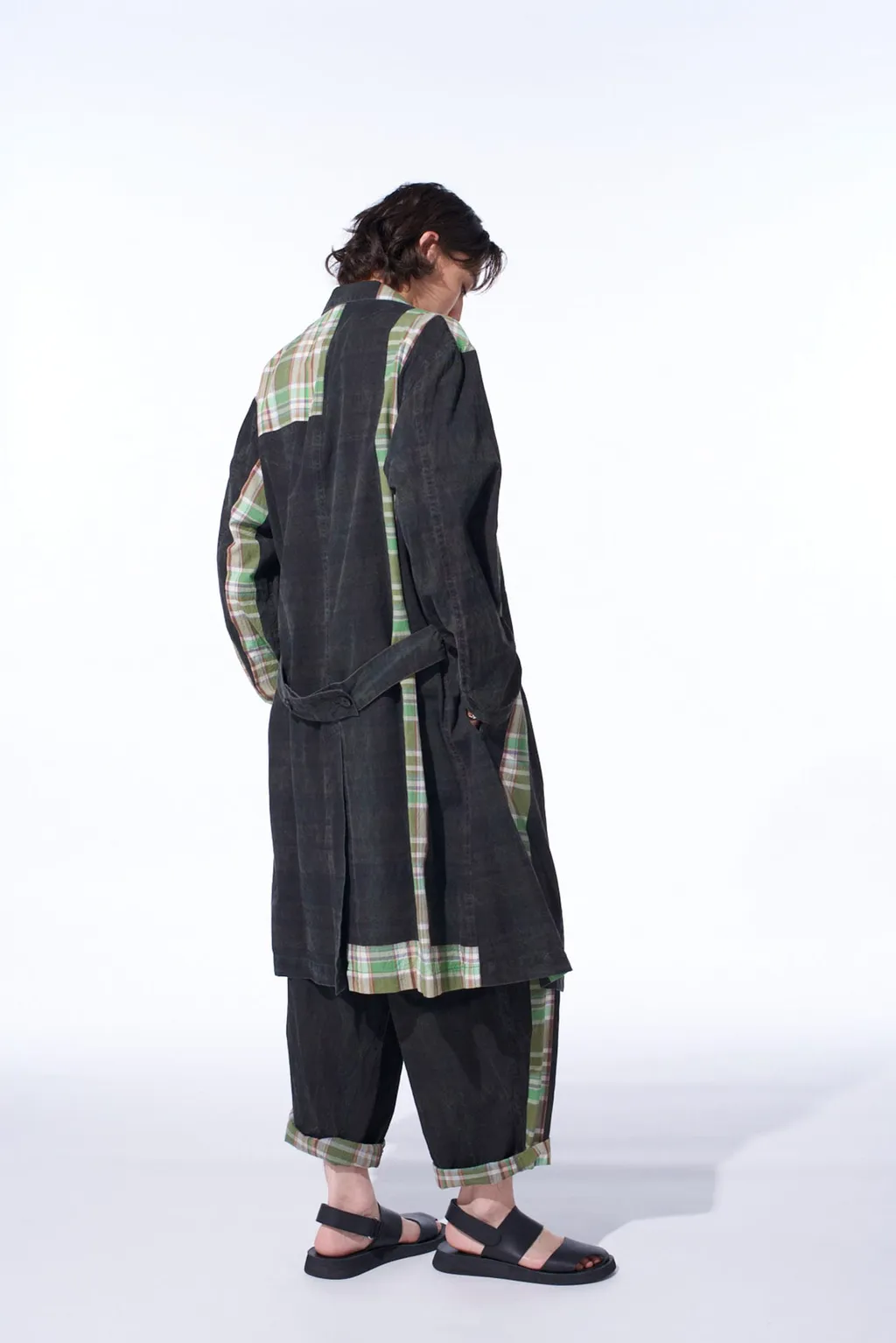 Madras Check Pigment Print Coat
