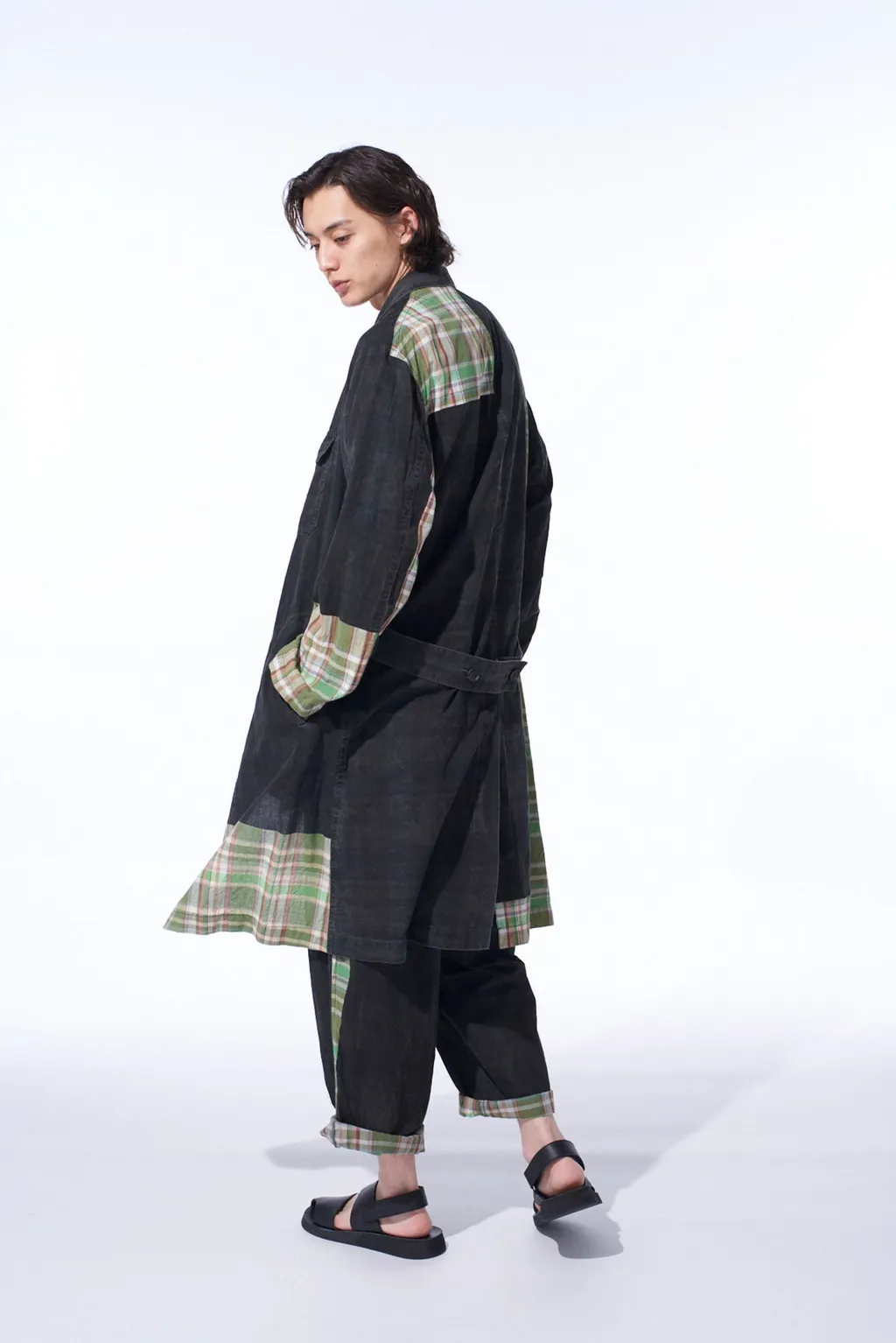 Madras Check Pigment Print Coat