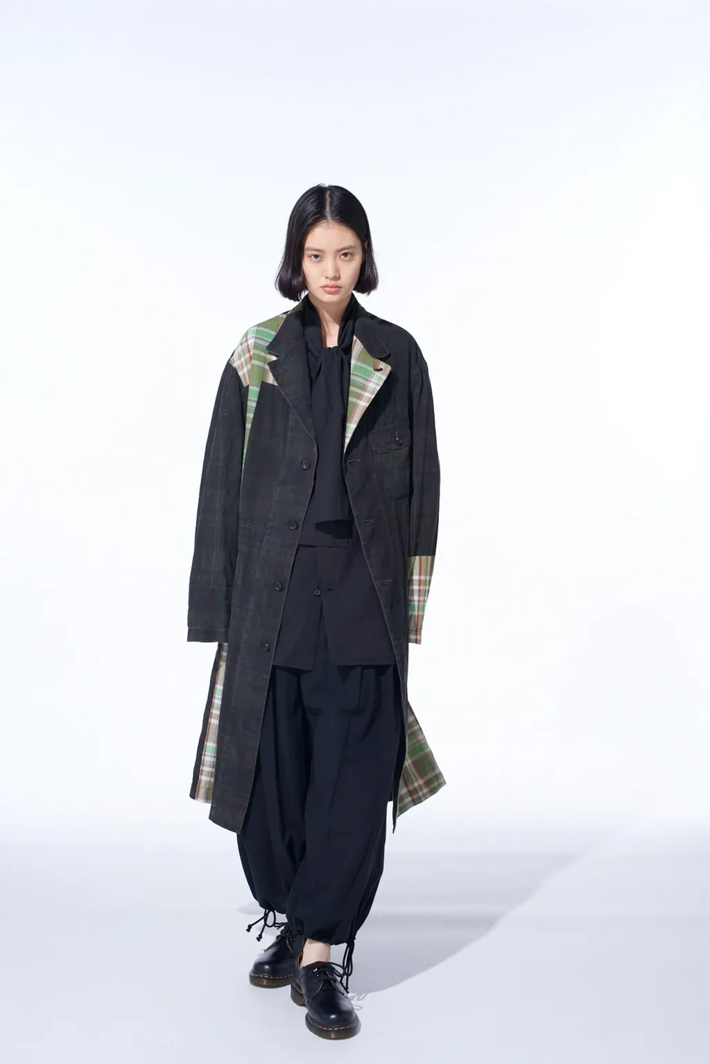 Madras Check Pigment Print Coat