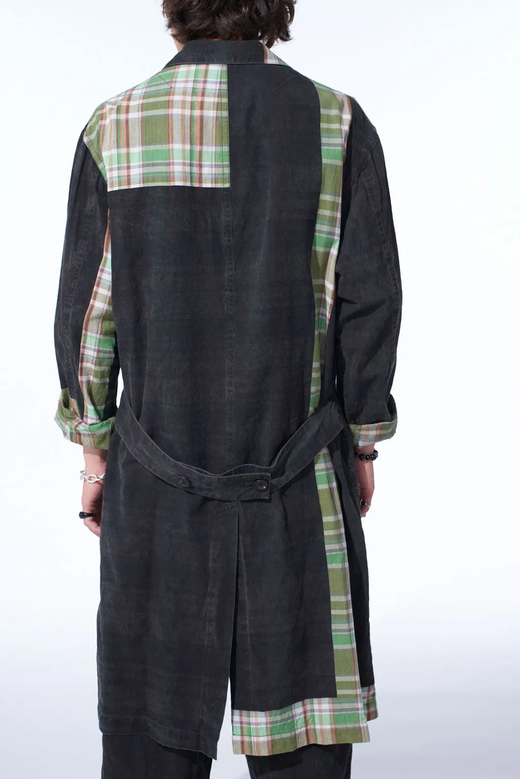 Madras Check Pigment Print Coat