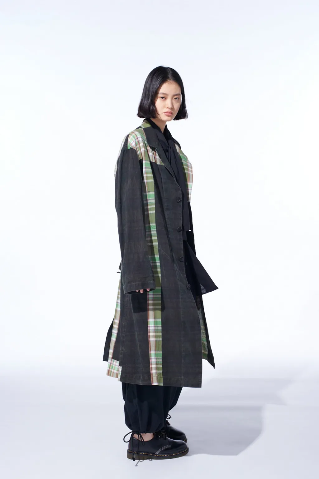 Madras Check Pigment Print Coat