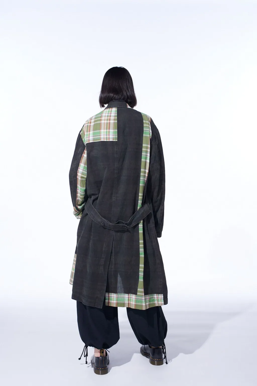 Madras Check Pigment Print Coat