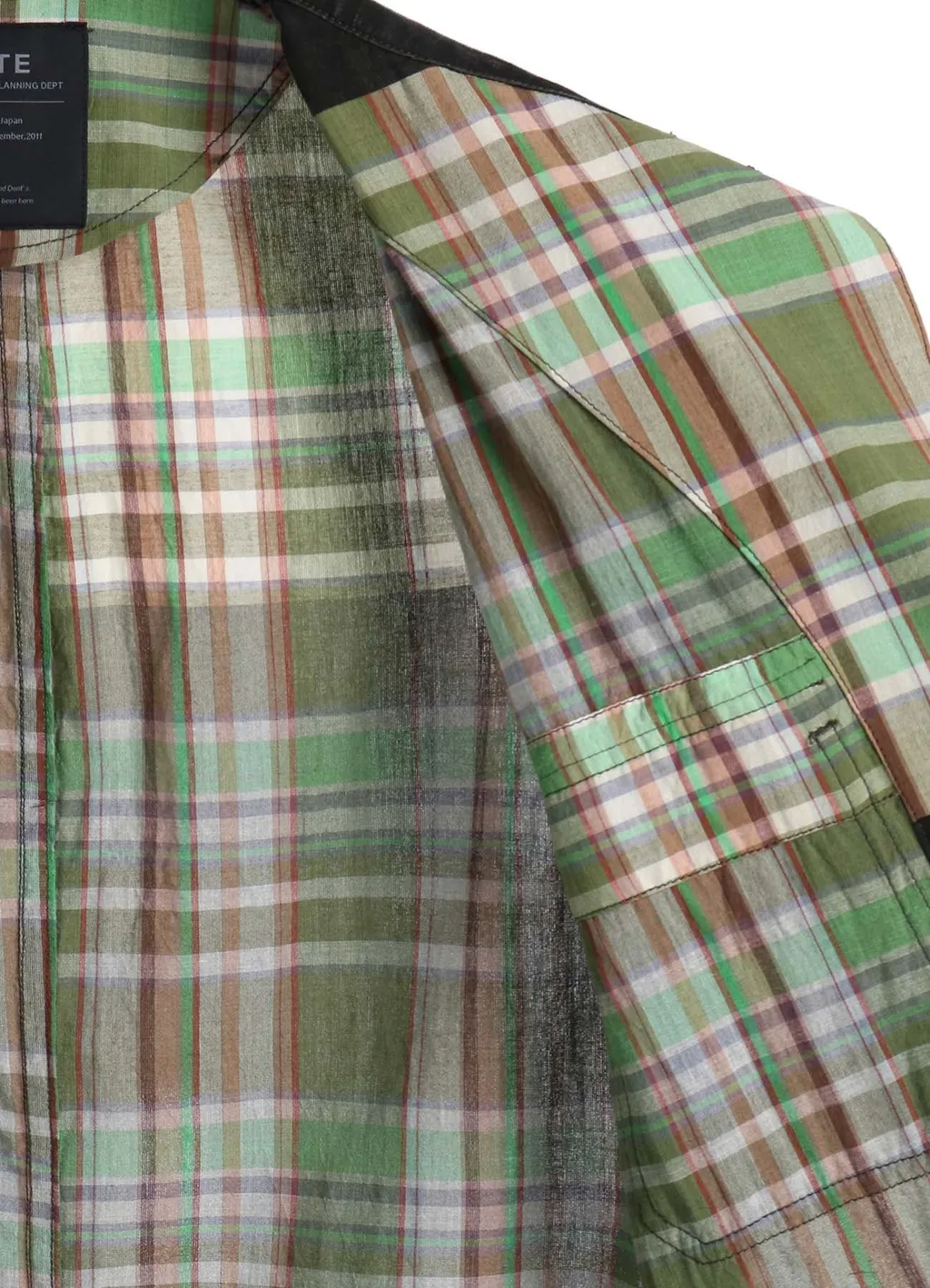 Madras Check Pigment Print Coat