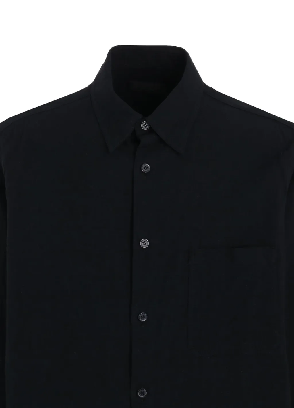Cotton/Linen Poplin Loose-Fit Regular Collar Shirt
