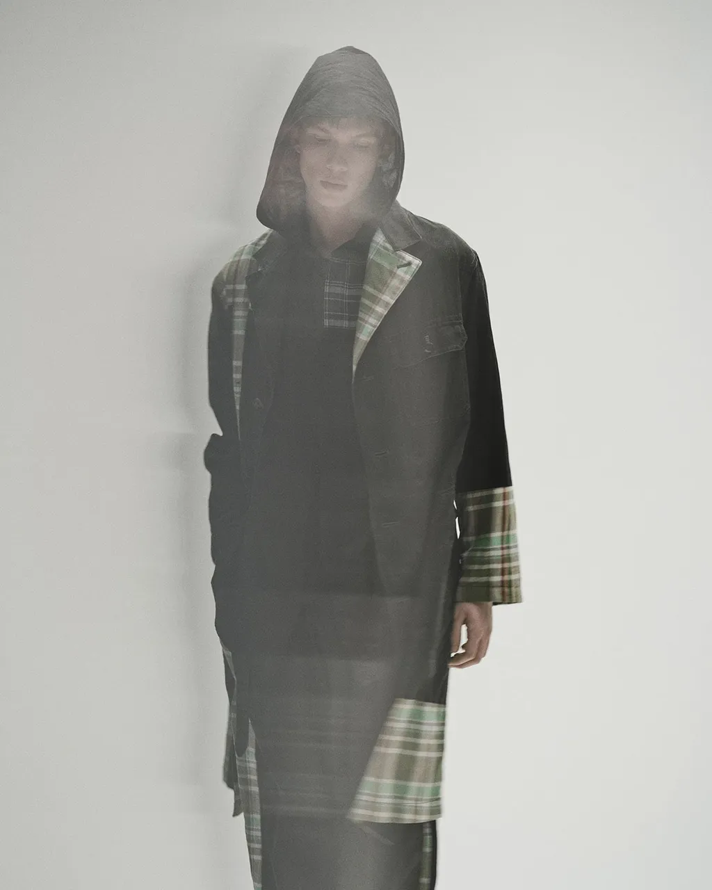 Madras Check Pigment Print 3-Tuck Wide Pants